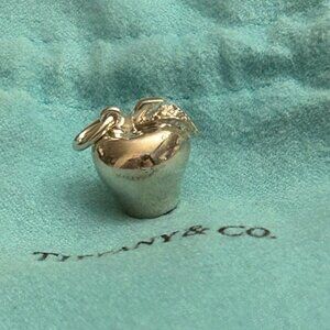 Apple charm in sterling silver.